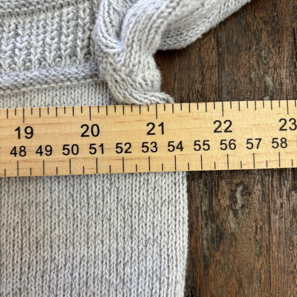 BKE Mens Hygge Scandi Style Light‎ Gray Textured Knit Pullover Hoodie Sweater XL